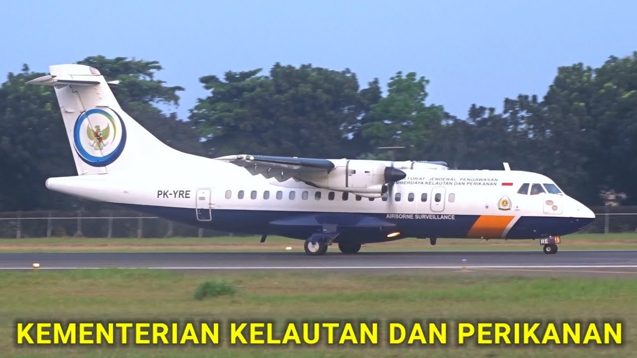 Paling Jarang Dilihat !! .. Pesawat Kementerian Kelautan Dan Perikanan Indonesia ATR 42-300 PK-YRE