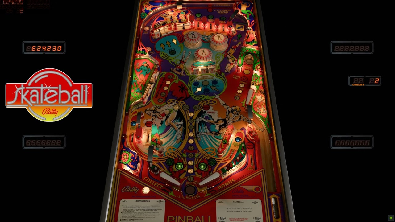 Skateball (Bally) (VPW) Pinball VPX
