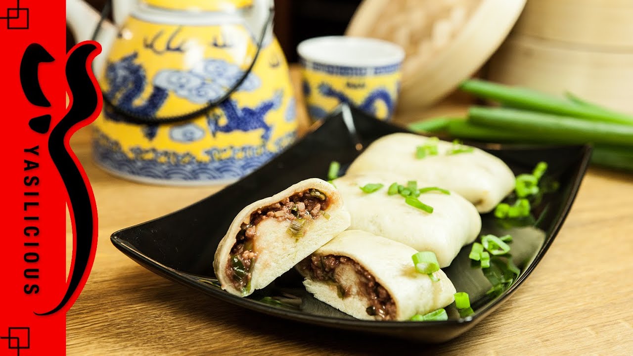 asiatische TEIGTASCHEN mit HOISIN HACKFÜLLUNG – Mantou / Baozi