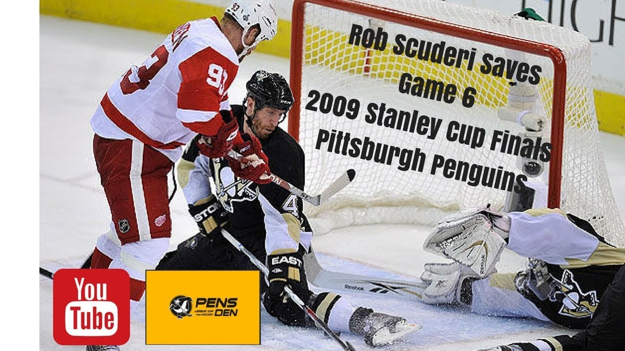 Rob Scuderi Saves Game 6 2009 Stanley Cup Finals Pittsburgh Penguins