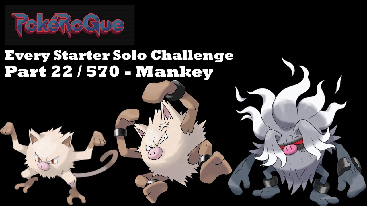 PokeRogue Solo Pokemon Challenge 22/570 - Mankey Line