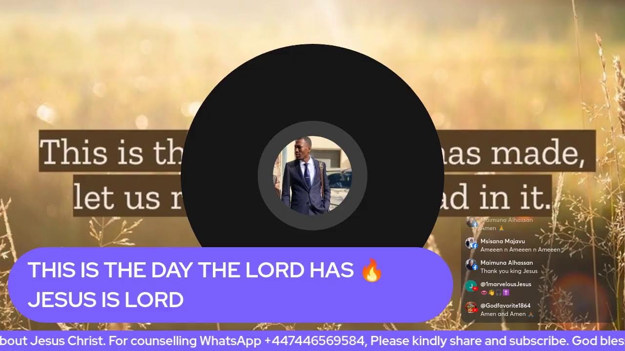 THIS IS THE DAY THE LORD HAS MADE. JESUS IS LORD