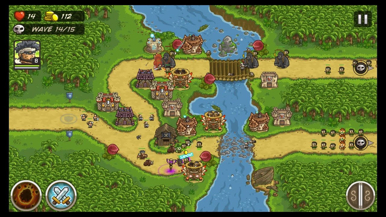 [*/\*] Kingdom Rush Frontiers - Story Mode - Mission 8 - Snapvine Bridge - Normal Difficulty