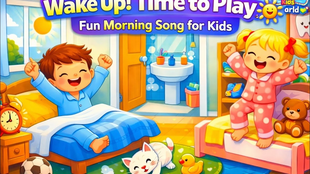 Wake Up! Time to Play 🌞🎶 | Fun Morning Song for Kids