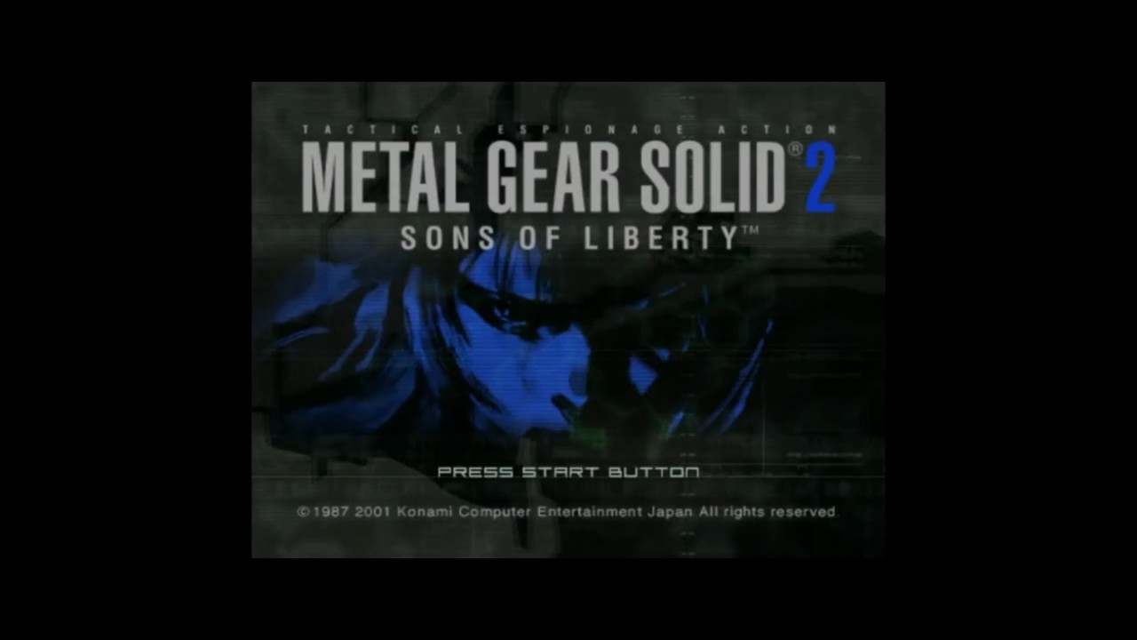 Metal Gear Solid 2 Sons Of Liberty Main Menu Screen PS2 2001 2009