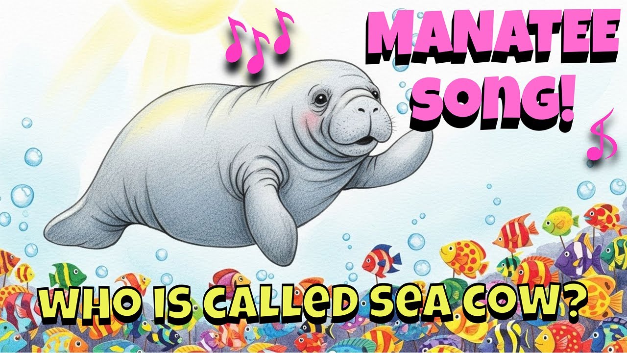 Manatee Song for Kids | Why Are Manatees Called Sea Cows? 🐋🎵