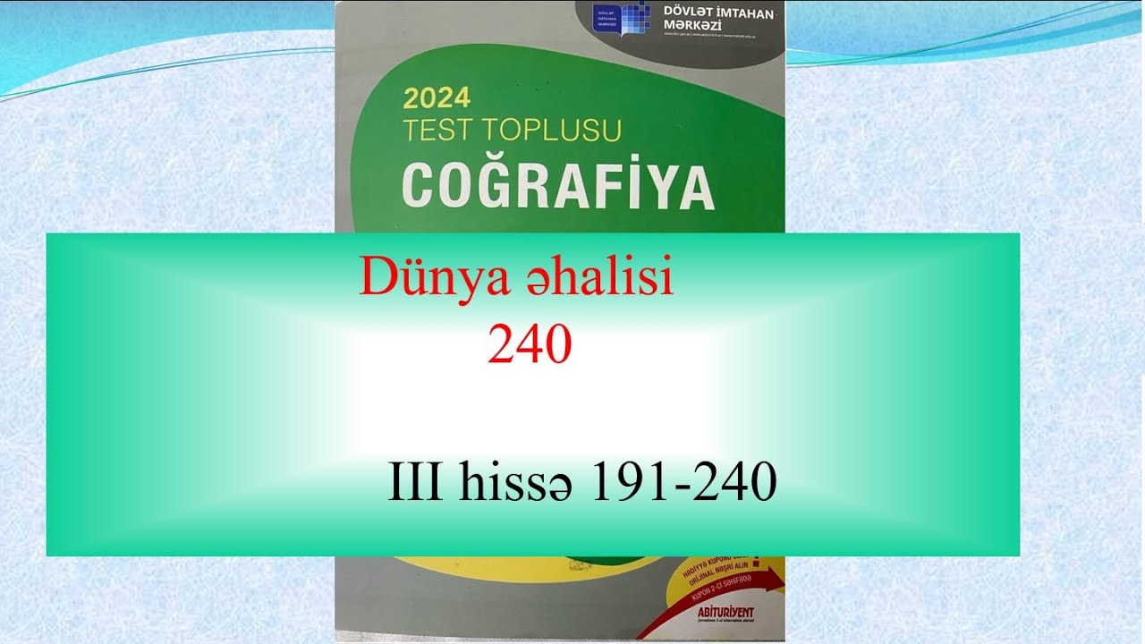 DİM 2024 Dünya əhalisi 240 191 240