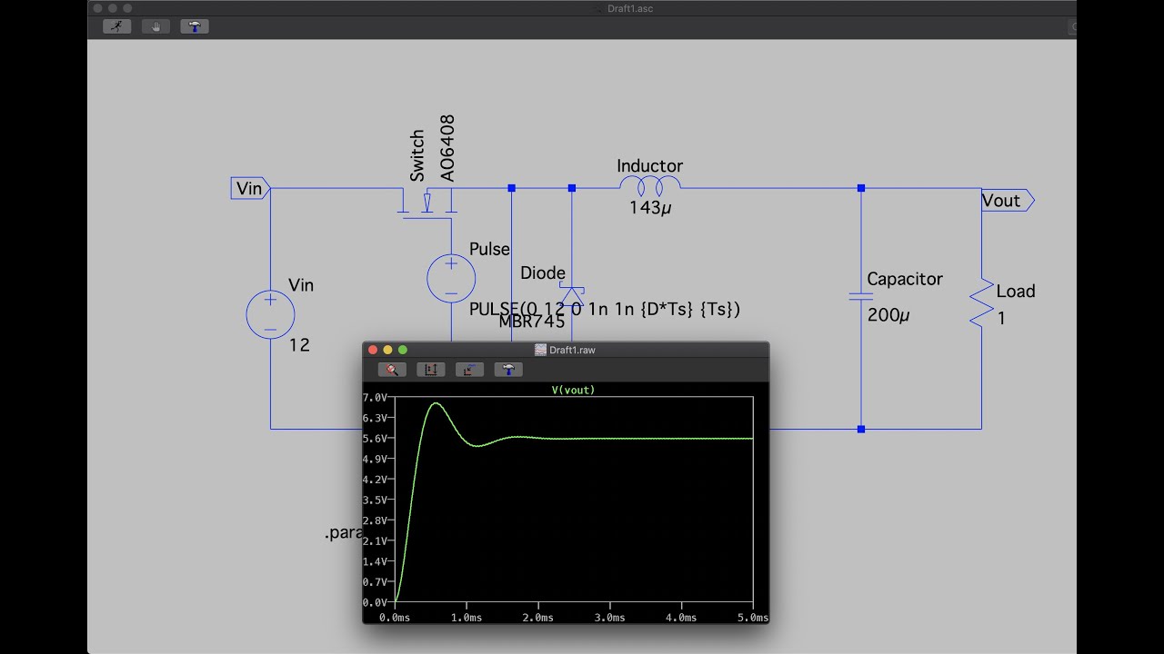 Design and Simulation of a Buck Converter using LTSpice
