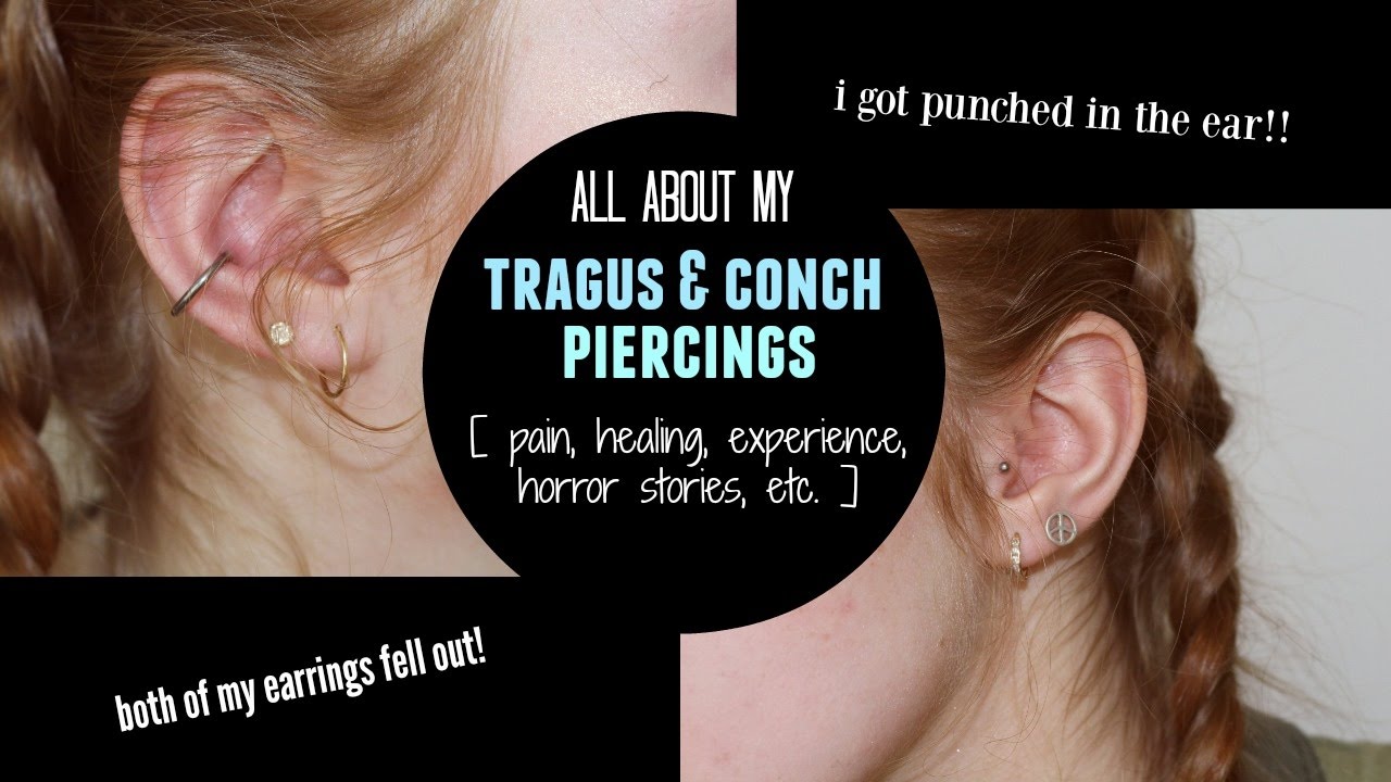 ❁ TRAGUS & CONCH Piercings // horror stories, healing, pain, $$ | BL73
