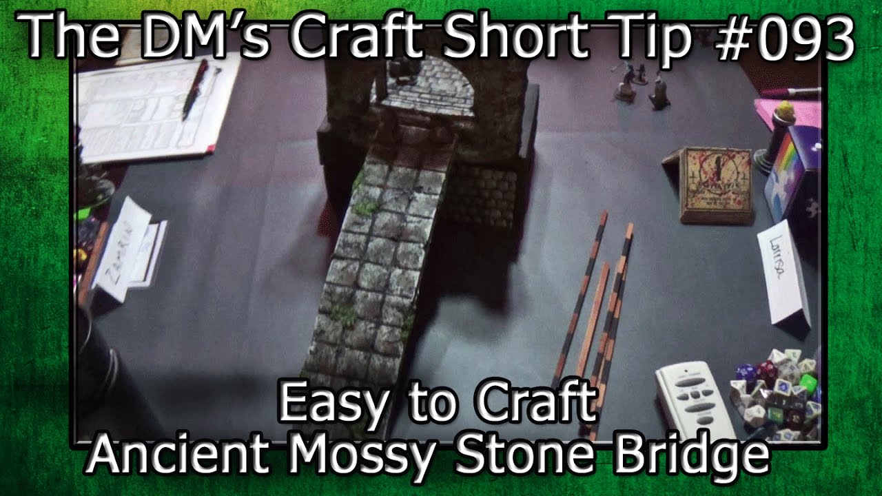 DIY Ancient Mossy Stone Bridge for Tabletop Games (DM's Craft Short Tip #93)