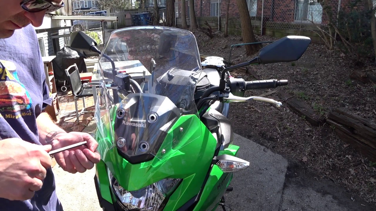 Kawasaki Versys X 300 Madstad Windshield Installation