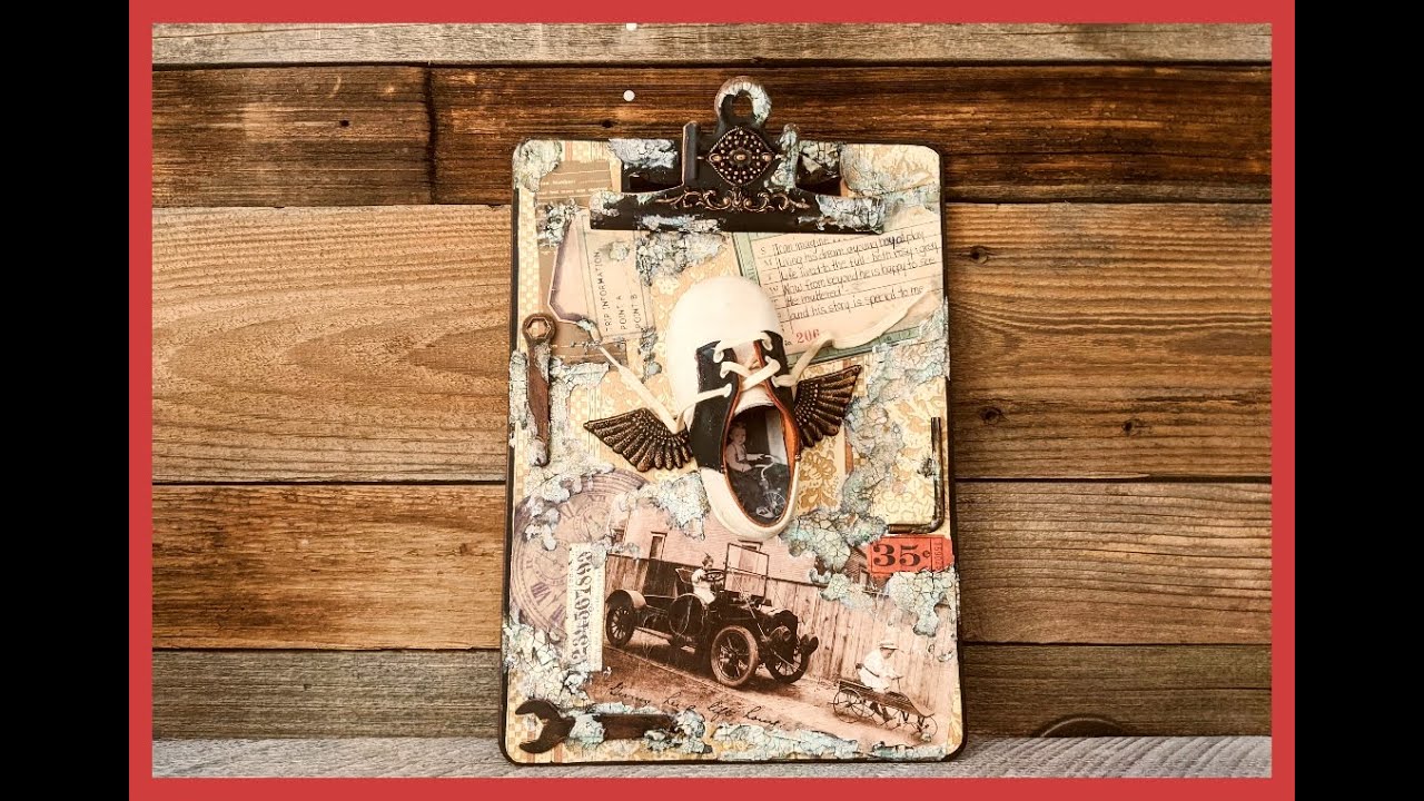 Vintage Clipboard Art #4core Art Challenge October Results & November Challenge