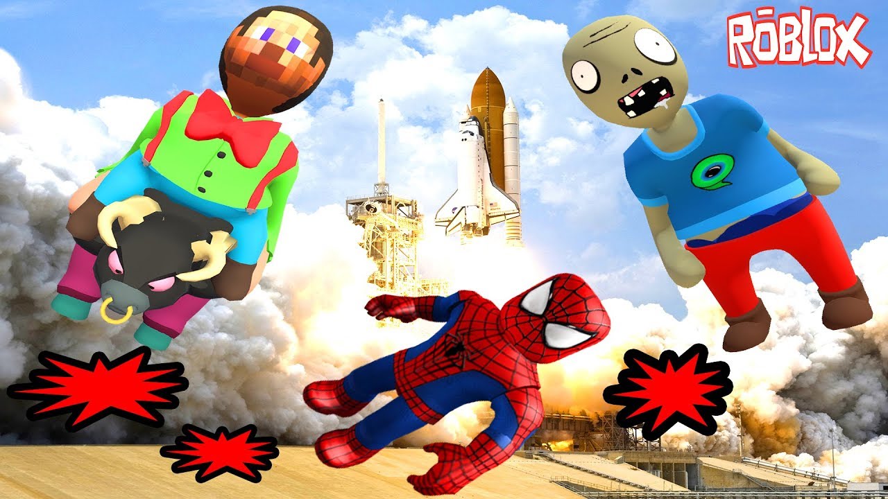 ZOMBİK VE STEVE ÖRÜMCEK ADAM UZAYA ÇIKTI 😱- Roblox
