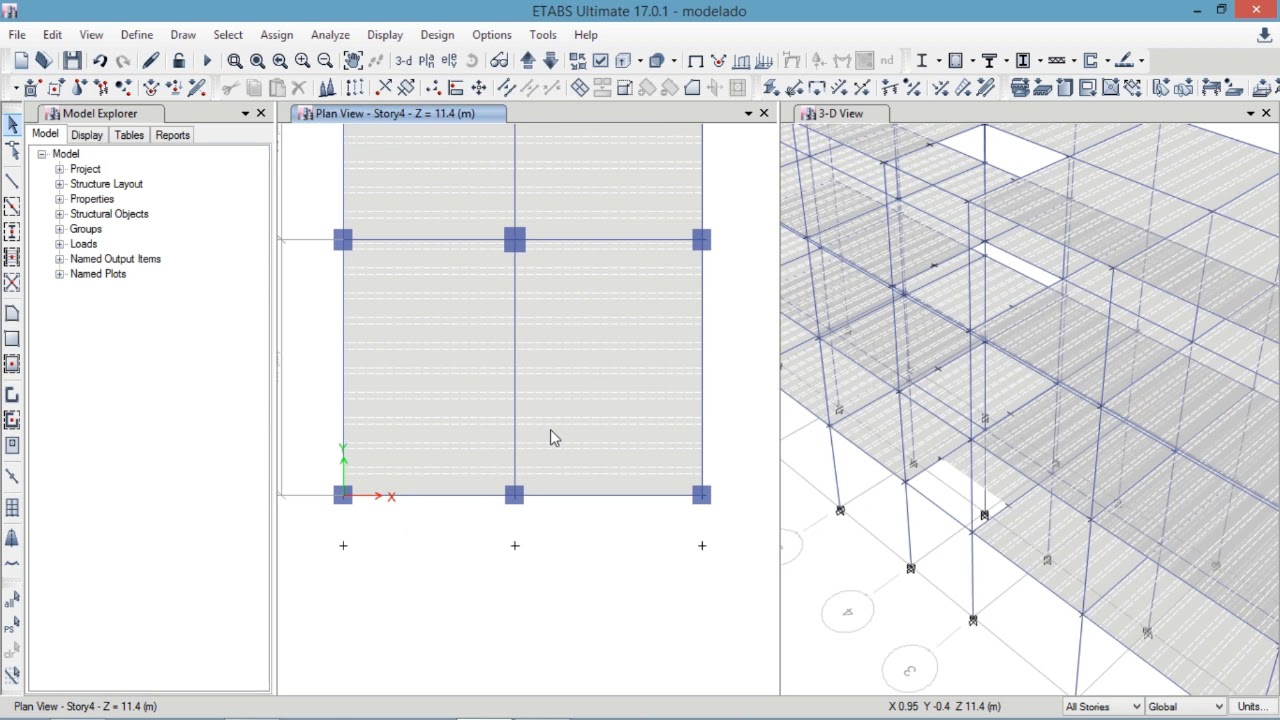 5.- Como hacer el Voladizo de techo de una edificación en ETABS 2017, PARTE 5
