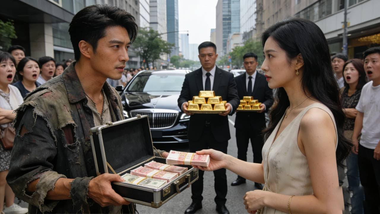 总裁假装乞丐测试前妻真心，没想到不仅不怪他还拿出现金资助！总裁直接露出身份拿出百万现金偿还！