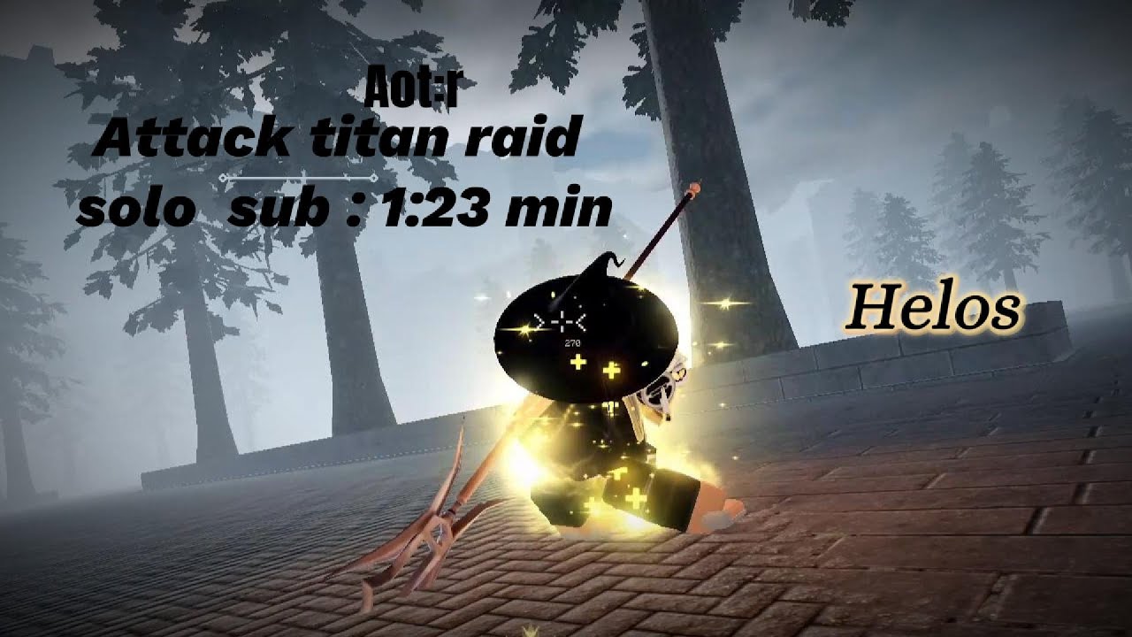 Aot:r speedrun attack raid solo no odd sub 1:23 min