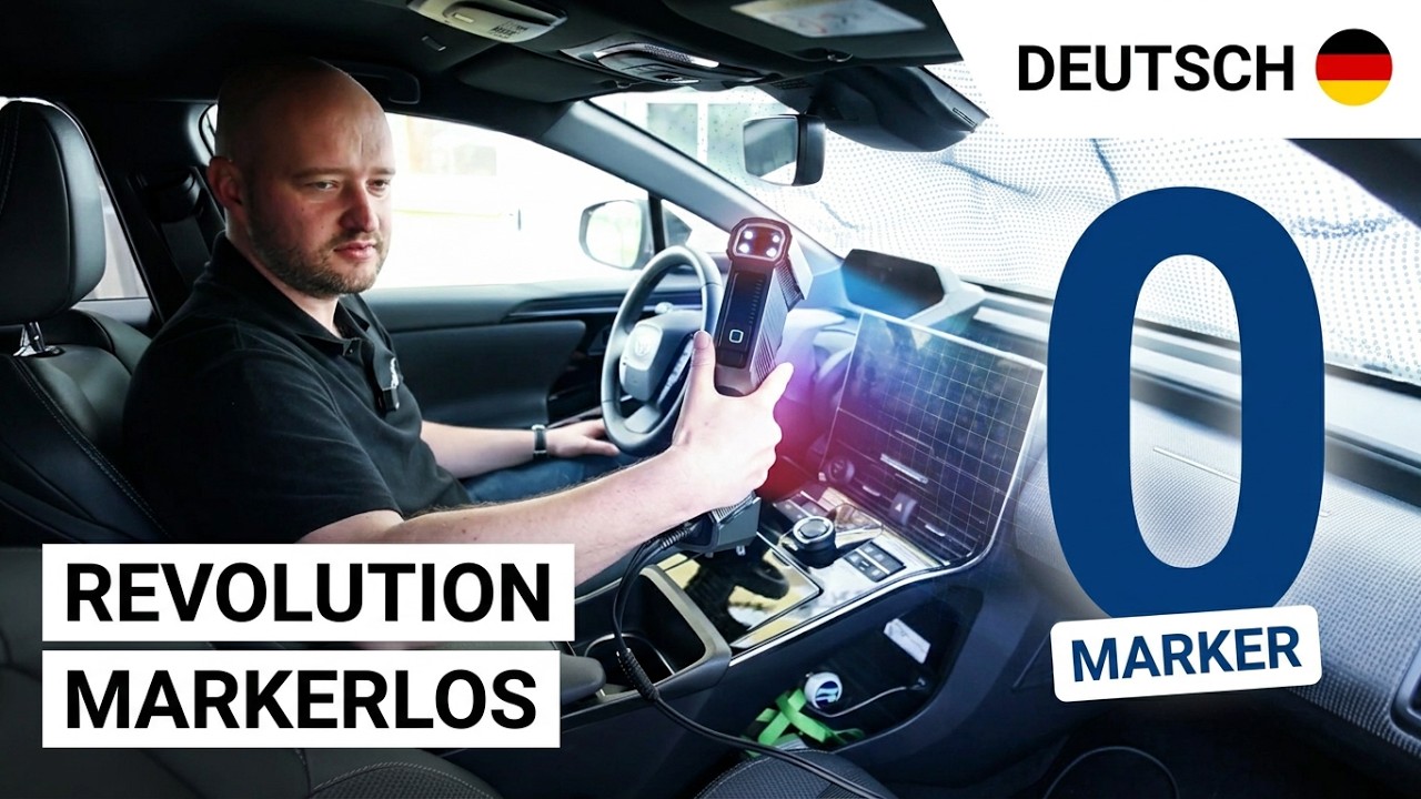 Markerloser 3D Scan eines Auto Innenraums  mit Shining 3D FreeScan Trio