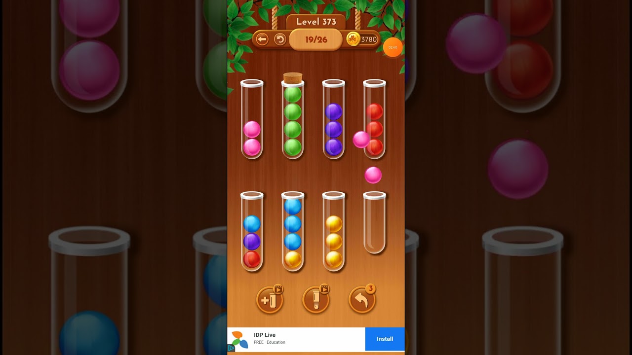 371 to 375 Level woody sort ball sort puzzle game 2023