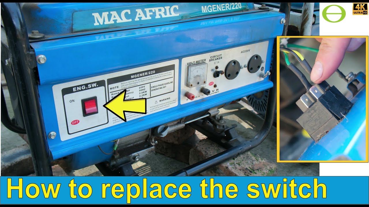 How to replace the switch on a petrol  / diesel generator