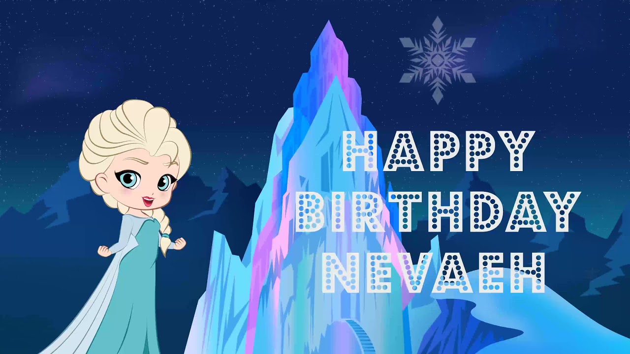 Happy Birthday Nevaeh - greeting card video ❤️