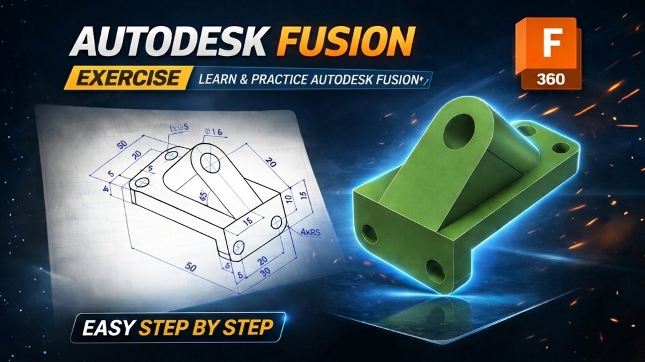 🔧 Fusion 360 Beginner Tutorial – No Voiceover