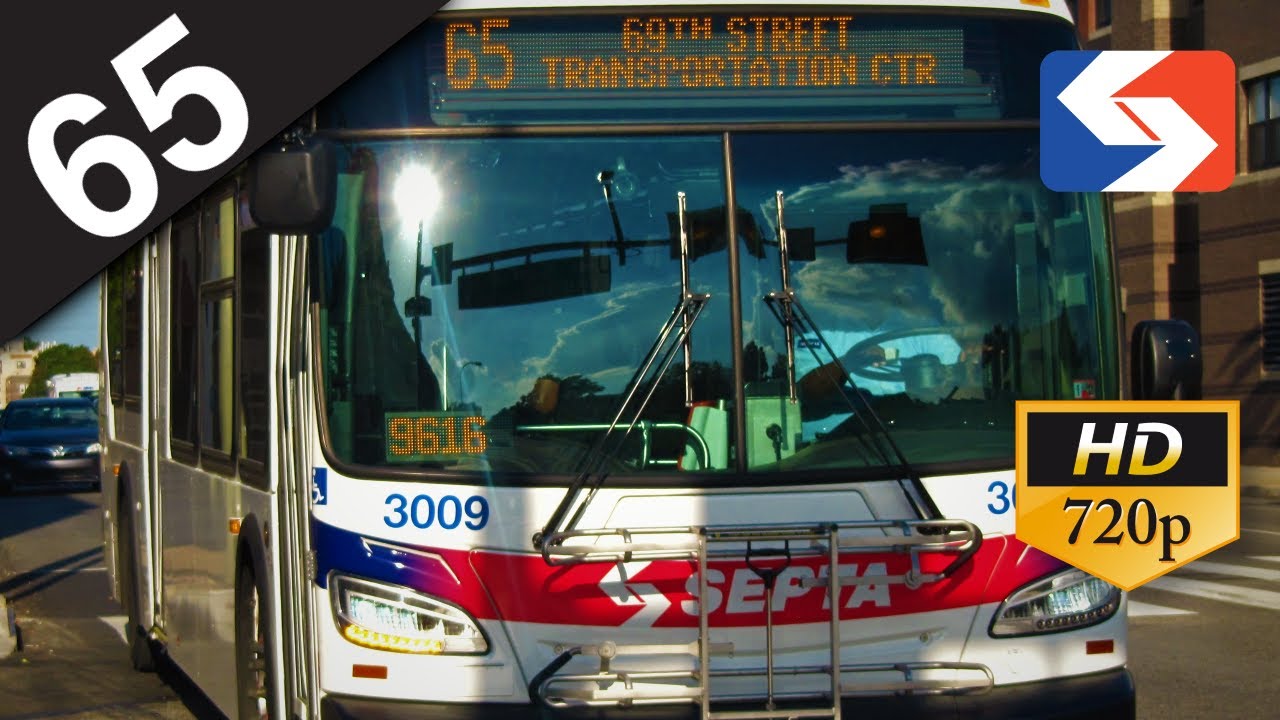 SEPTA Ride: 2017 New Flyer XDE40 #3009 on Route 65 to 69th Street Transportation Center