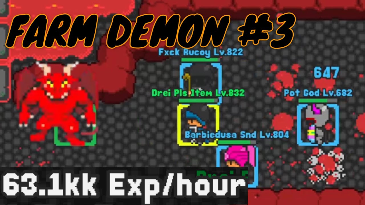 Demon Farm # 3 (Speed Up x10) +63kk exp/h Rucoy Online