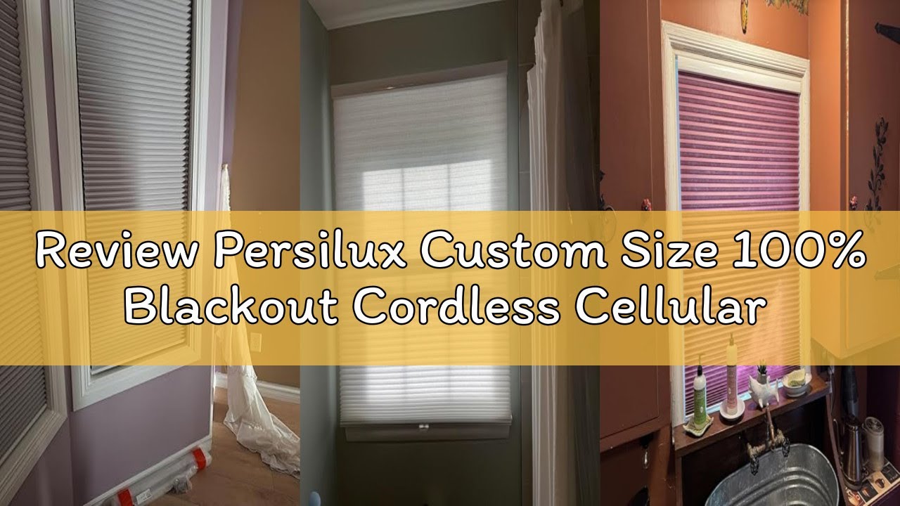 Review Persilux Custom Size 100% Blackout Cordless Cellular Shades & Blinds Honeycomb Blinds Bottom
