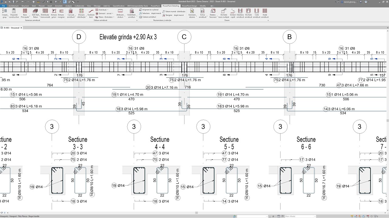 Generatorul de desene de armare – Graitec Powerpack for Revit 2022