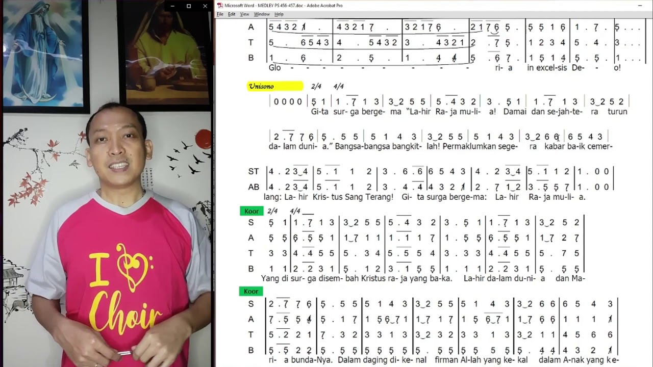 Cara membawakan Lagu Medley Natal PS 456-457