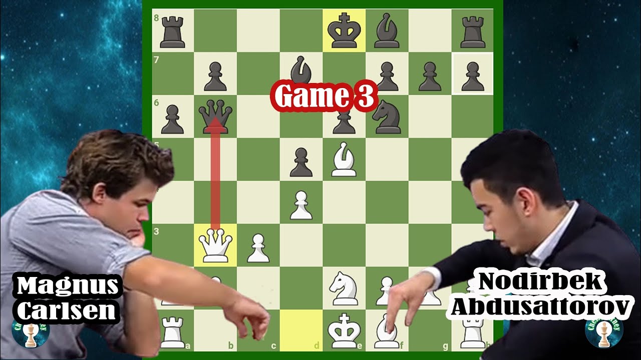 Magnus Carlsen vs Nodirbek Abdusattorov || World Blitz Championships 2025, Grand Final, Game 3