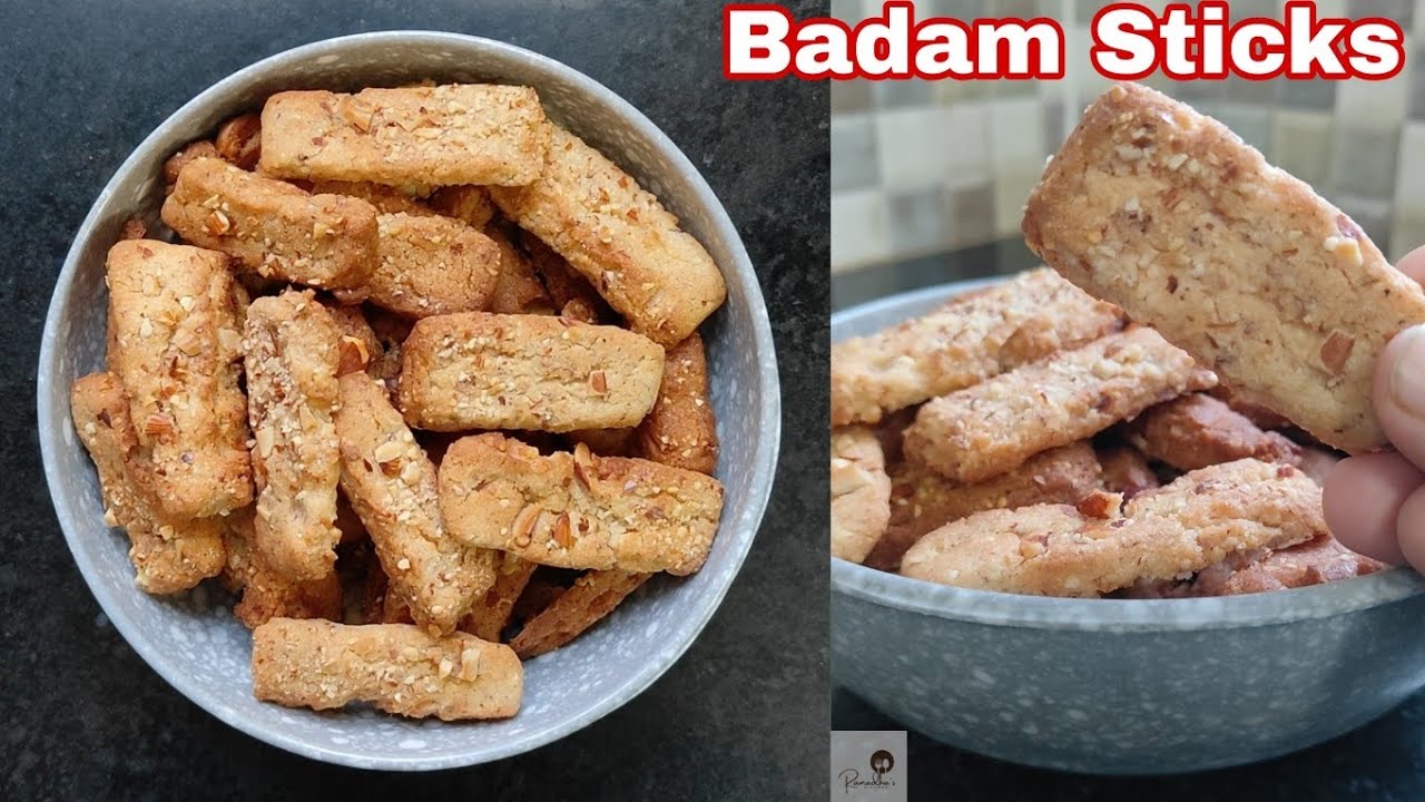 Badam Sticks Or Biscuits 😍🤤 | इसको Chai के साथ खाएंगे या Coffee के साथ 😋🍪| Ramadha's Kitchen 