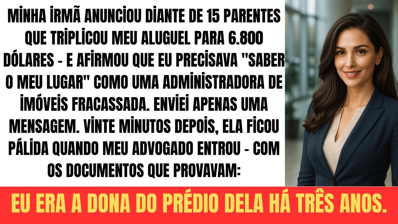 Minha irmã triplicou meu aluguel... Mal sabia ela que o prédio é MEU!