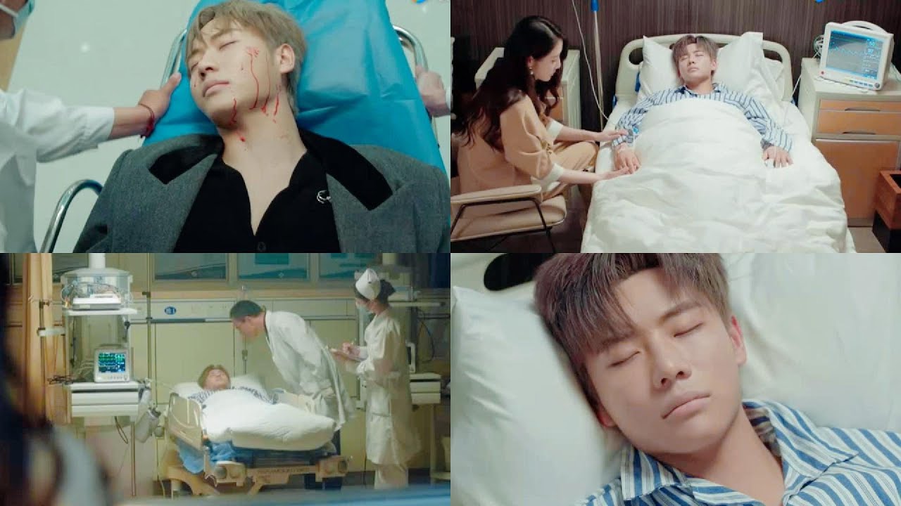 when he was seriously injured and in a coma after a car accident. sick male lead cdrama hurt scene