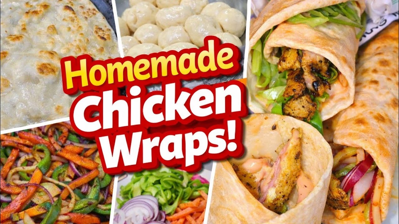 Street Style Chicken Wrap at Home 🌯 | Soft Roti & Juicy Filling Recipe#recipe #chicken #chickenwrap 