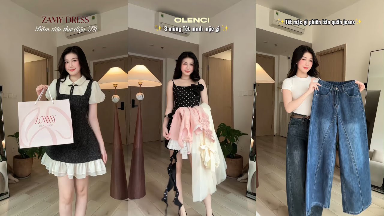 [Shopee Haul] Unboxing Váy,Áo Sweater Cho Các Nàng Mùa Tết Này Nè