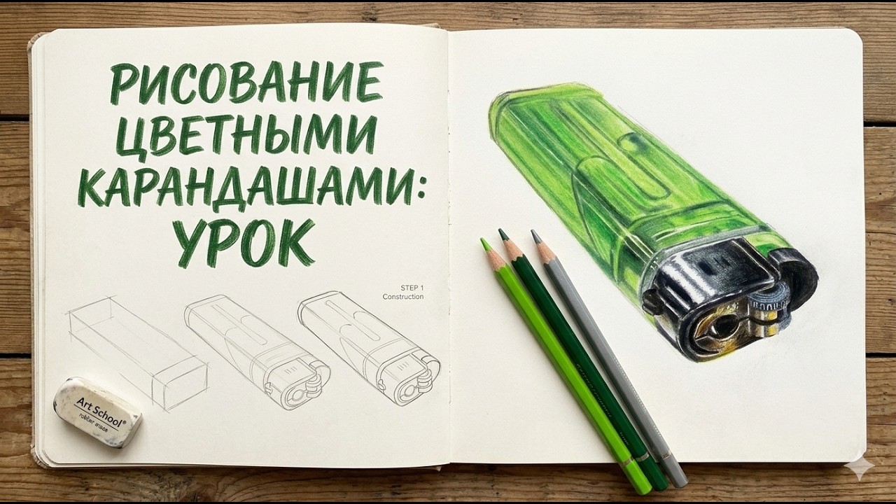 как рисовать цветными карандашами рисунки цветными карандашами поэтапно