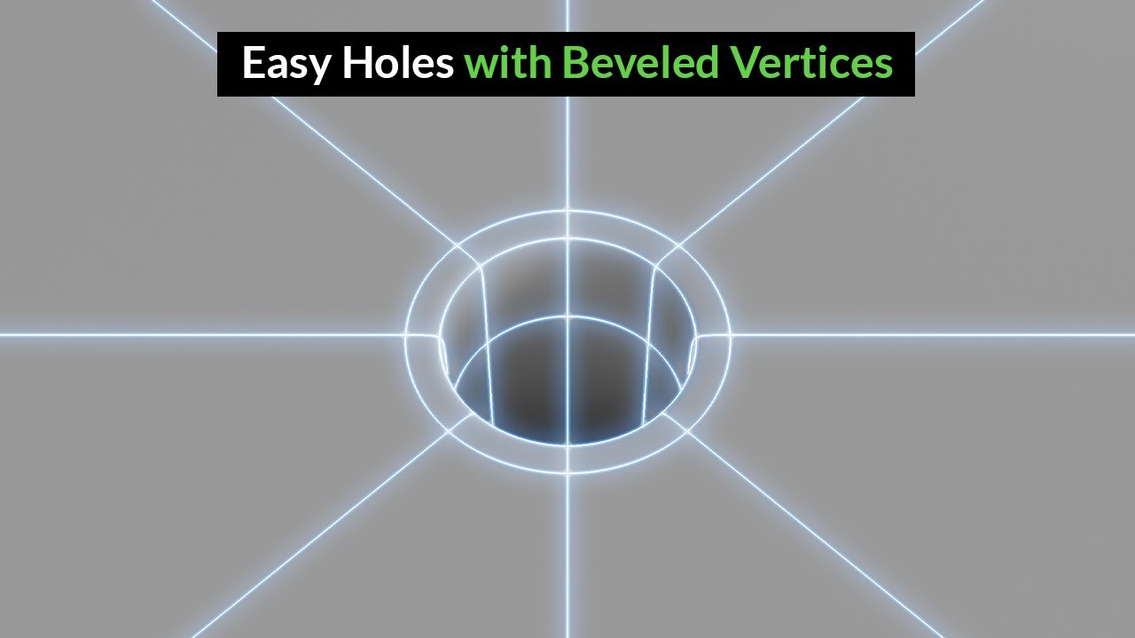 Easy Holes with Beveled Vertices | Blender Secrets