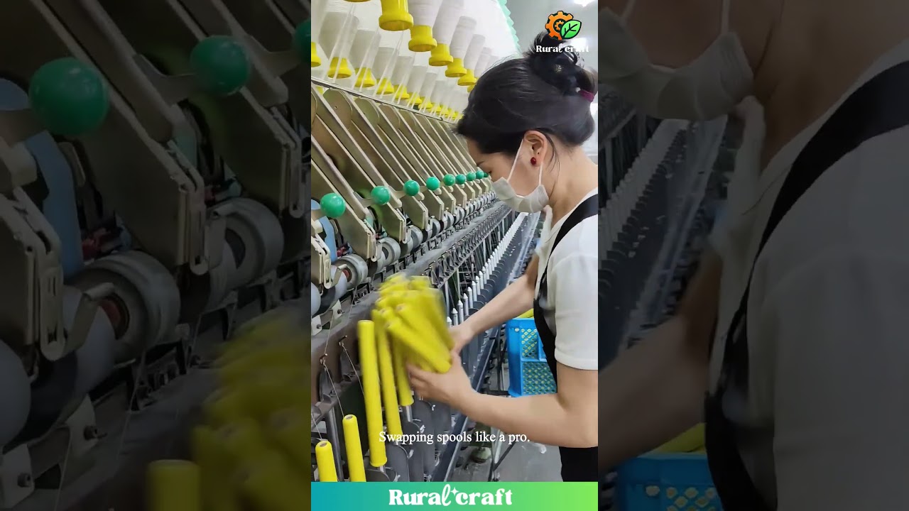 She's a Spool-Swapping Machine! #factory #worklife #fast