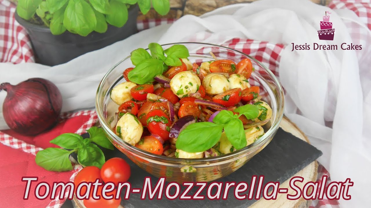 Frischer Tomaten Mozzarella Salat 🍅/ leckere Grillbeilage / Tomate mit Mozzarella