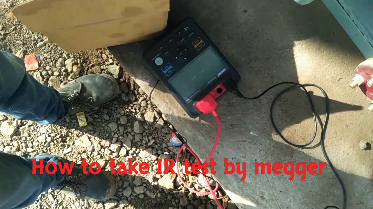 How to take ir test by megger