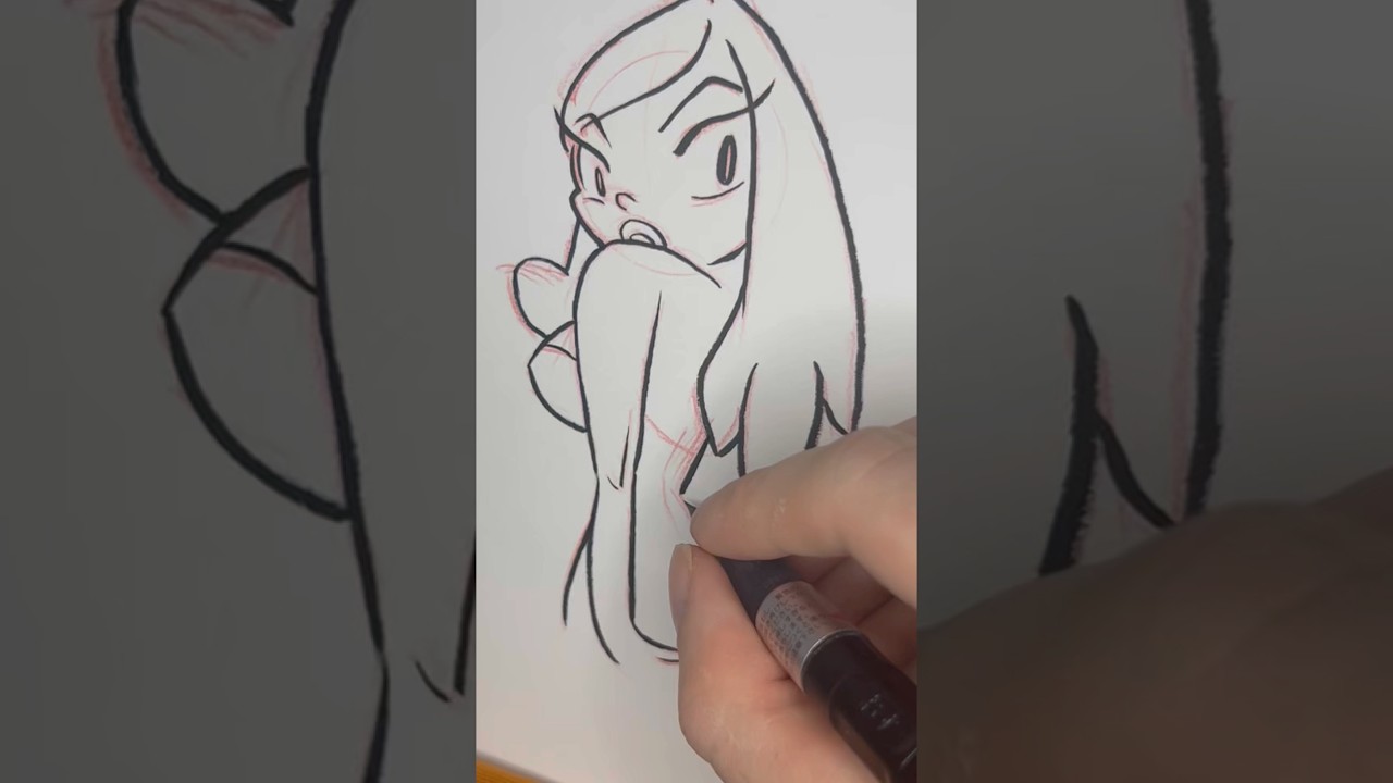 🔥 Classic Pinup Inking Animation Style  