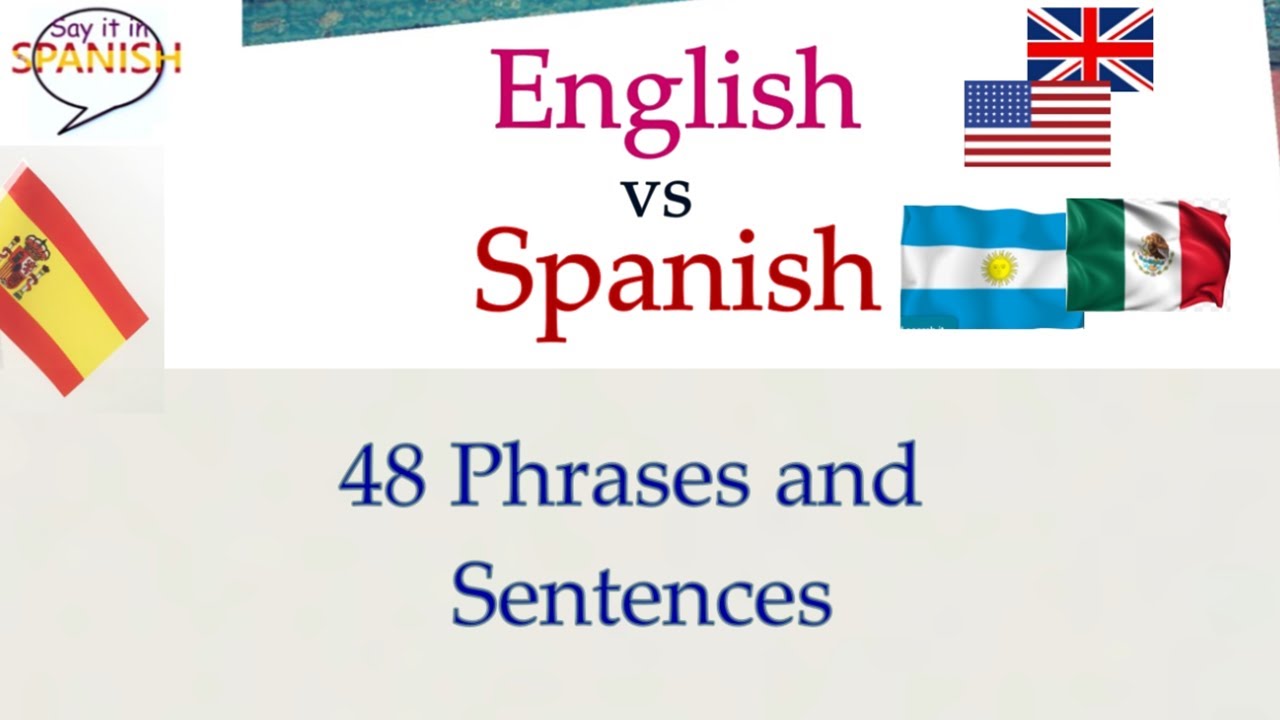 Spanish for English Speakers - 48 Basic Spanish Phrases and Sentences
