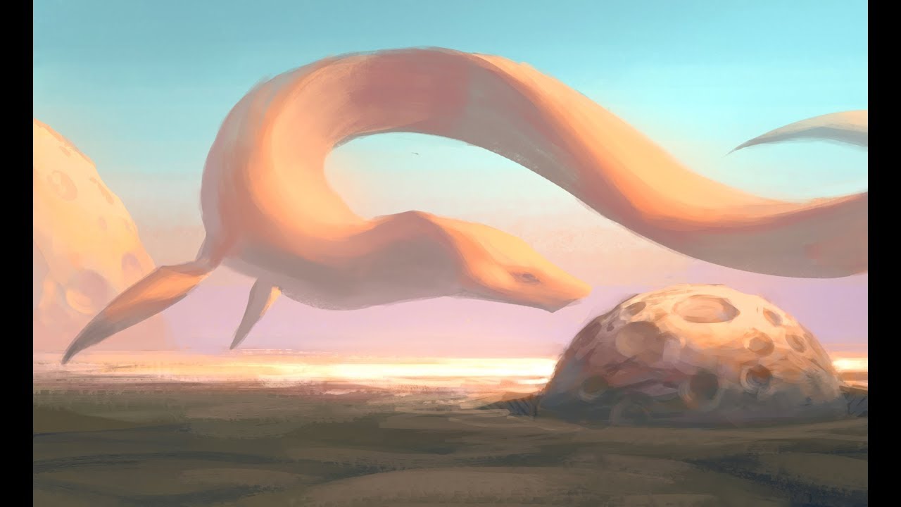 Photoshop Speedpaint - Moon Serpent - Fantasy Concept Art
