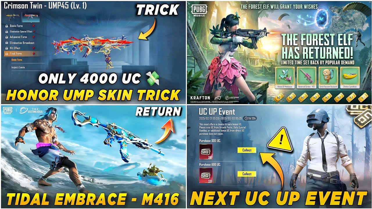 🔴 GET NEW UMP SKIN UNDER 4K UC TRICK ✅ JONNY SET RETURN BGMI 😍 TIDAL M416 RETURN 🔥 NEXT UC UP EVENT 
