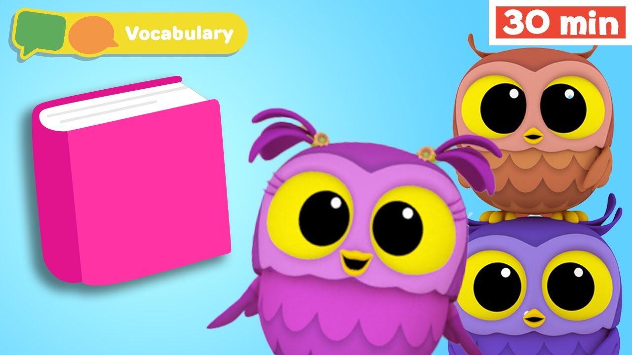 Hoot, Scoot & What | Learn Vocabulary for Kids | First Words | Games, Vehicles and More for Babies