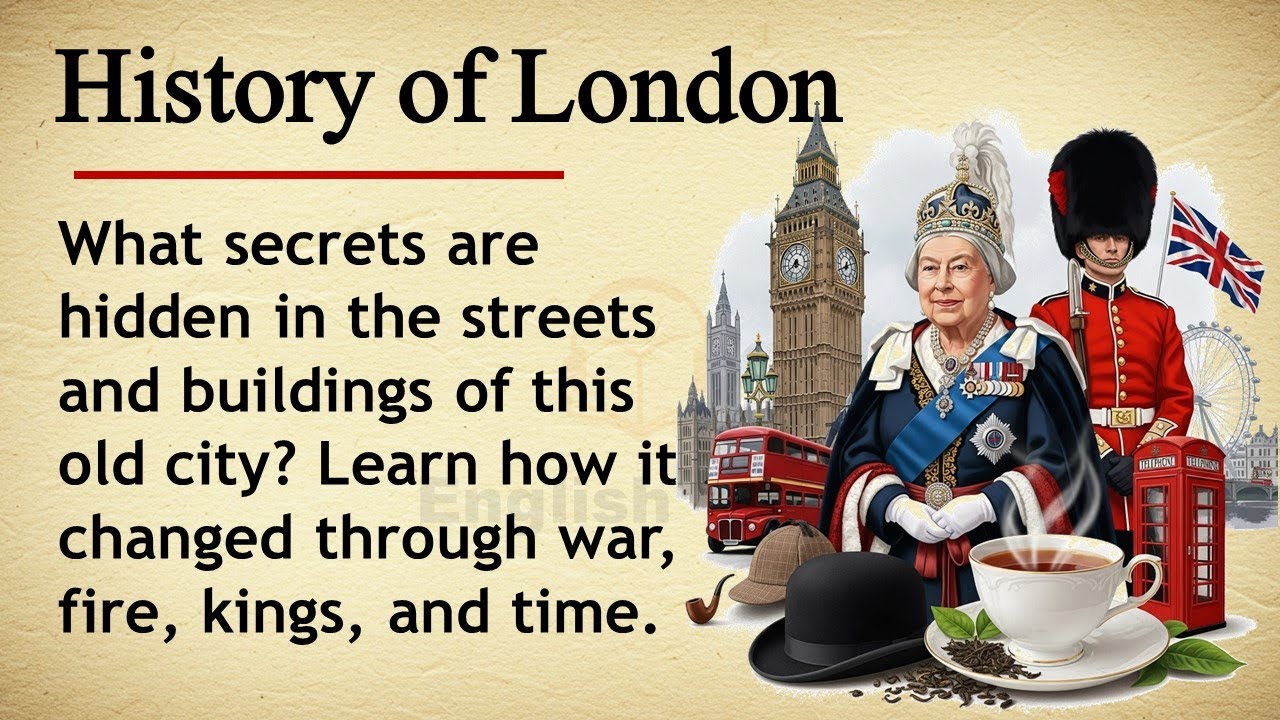 History Of London || 🇬🇧🏙️ Learn English Through Story Level 2 || Graded Reader 🎧