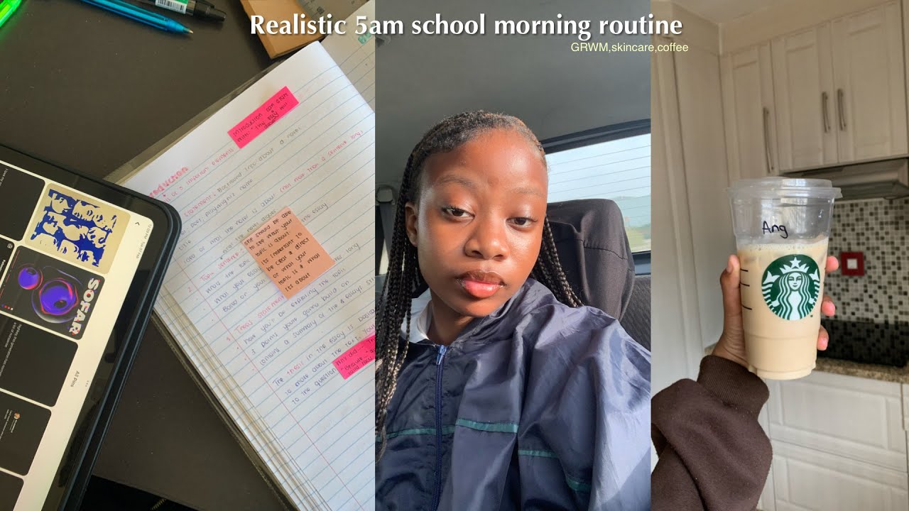 My real 5am* school morning routine\South African YouTuber