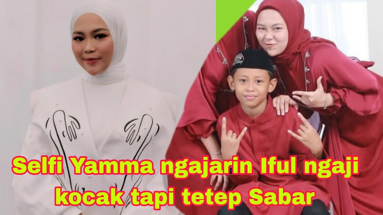 MasyaAllah Selfi habis sahur ngajarin Iful ngaji begtu sabar nya tapi ada kocak nya juga ngajarin ny