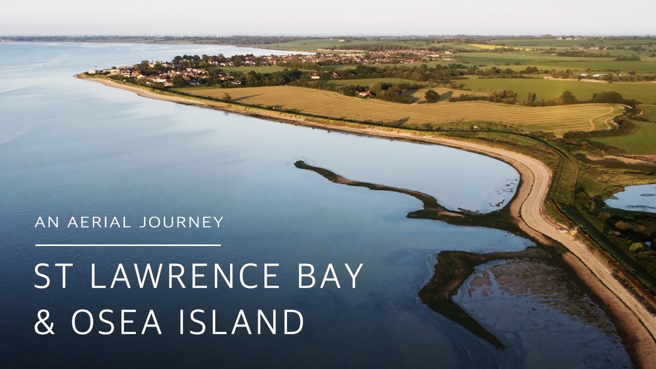 St Lawrence Bay and Osea Island on the River Blackwater in Essex. DJI Mini 3 Pro